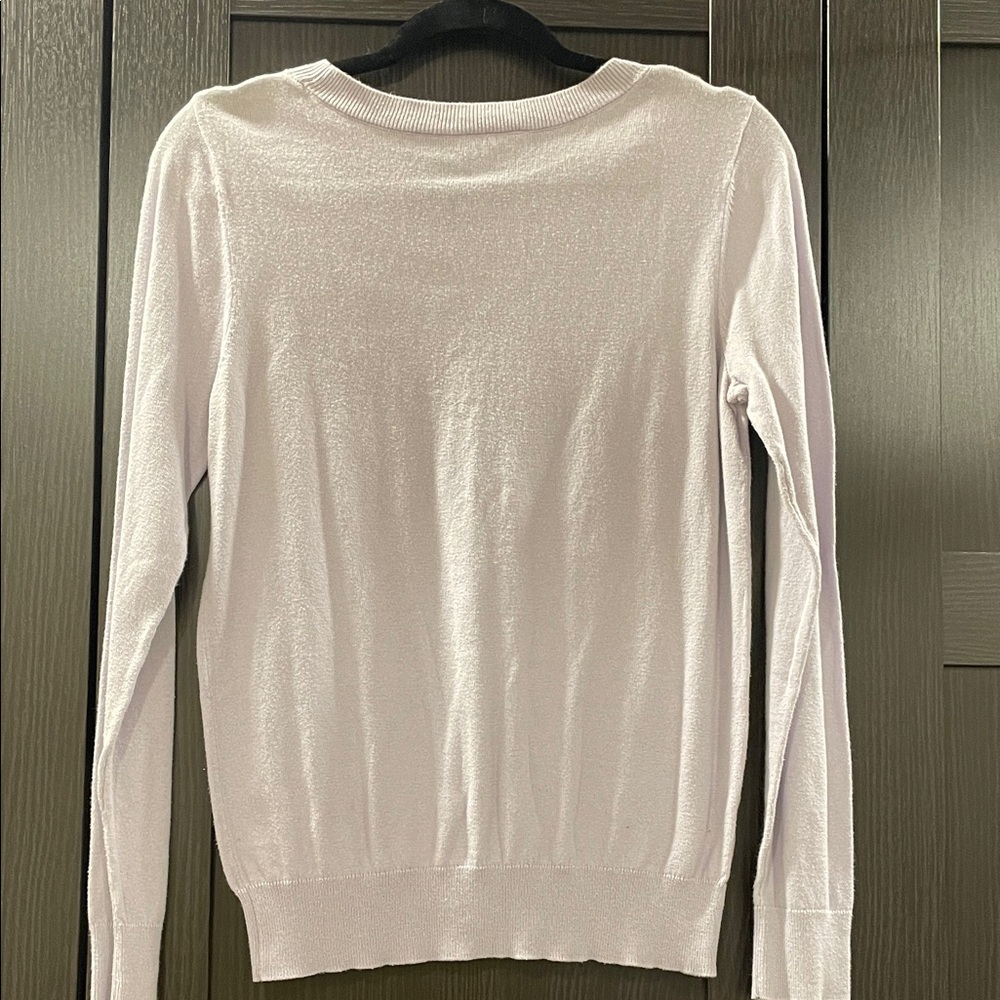 Light Lavender Long Sleeve Sweater - Picture 2 of 3